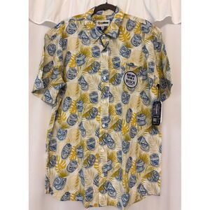 NWT Tipsy Elves Busch Light Beer Tropical Hawaiian Shirt Mens XXL